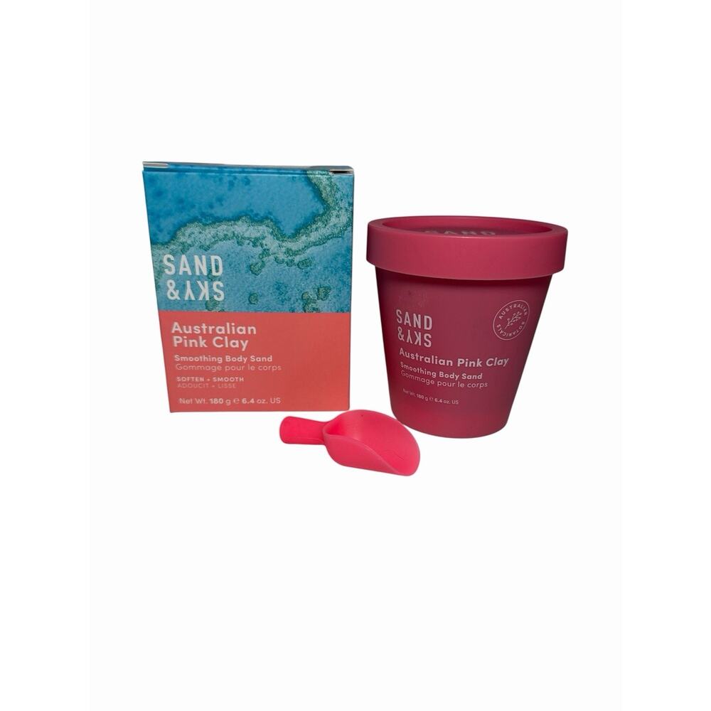 Sand & Sky Australian Pink Clay Smoothing Body Sand Scrub 6.4 oz NEW